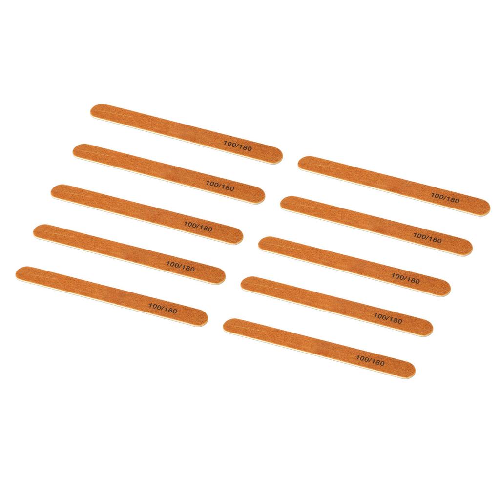 10pcs Nail File Professional Wood Core Reusable Double Sides Washable Grit Nail Files for Acrylic