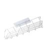 Spice Rack Organizer Large Capacity Stainless Steel Rack Space Saving Bathroom Shelf Wall Mounted with Hooks Rectangular
