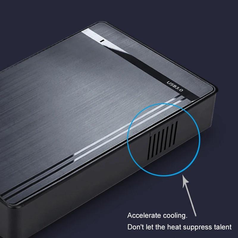 3.5 Inch HDD Case USB 3.0 To SATA External Hard Drive Disk Enclosure 5Gbps High Speed Adapter for 2.5"3.5" SSD HDD Case for PC Support 10TB Hard Drive