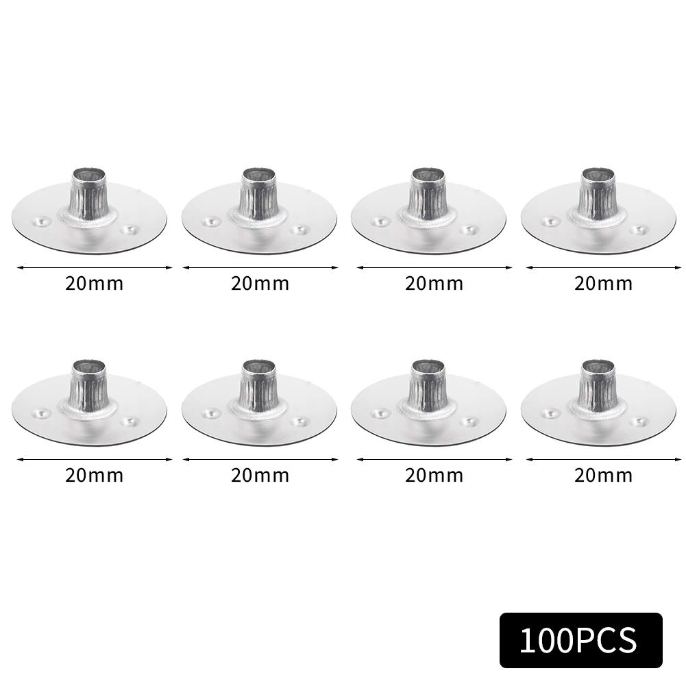 100pcs/Lot Handmade Candle Wick Tabs Metal Candle Wicks Sustainer Tabs Candle Wicks Base For DIY Candle Making DIY Craft Tools