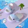 Children Summer Gradient Shark Slippers Kids Anti Slip Soft Sole Removable Fins Indoor Outdoor Fun Shoes Boys Girls Beach Slides