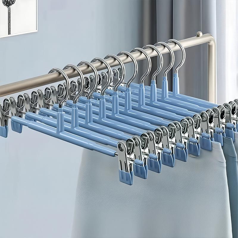 10pcs Hangers for Clothes Metal Non-slip Hanger Anti-slip Clothes Coat Racks Adult Hanger Space-saving Wardrobe Organization