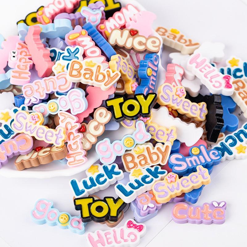 Colorful Epoxy Resin Letter Sign for DIY Projects: Phone Case Decals, Fridge Magnets, Shoe Buckles