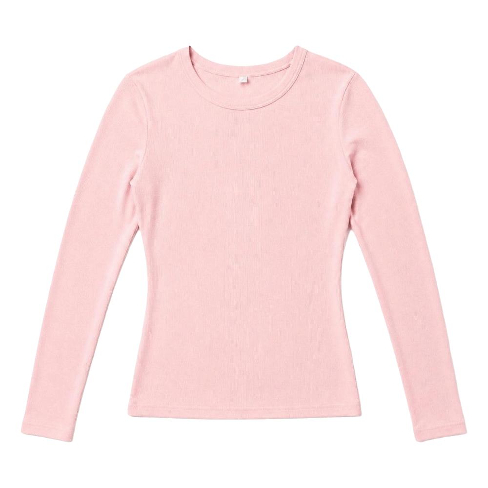 Slim Fit Long Sleeve T-Shirt Fitted Base Layer Shirt Fashion Autumn Winter Tee Top Women