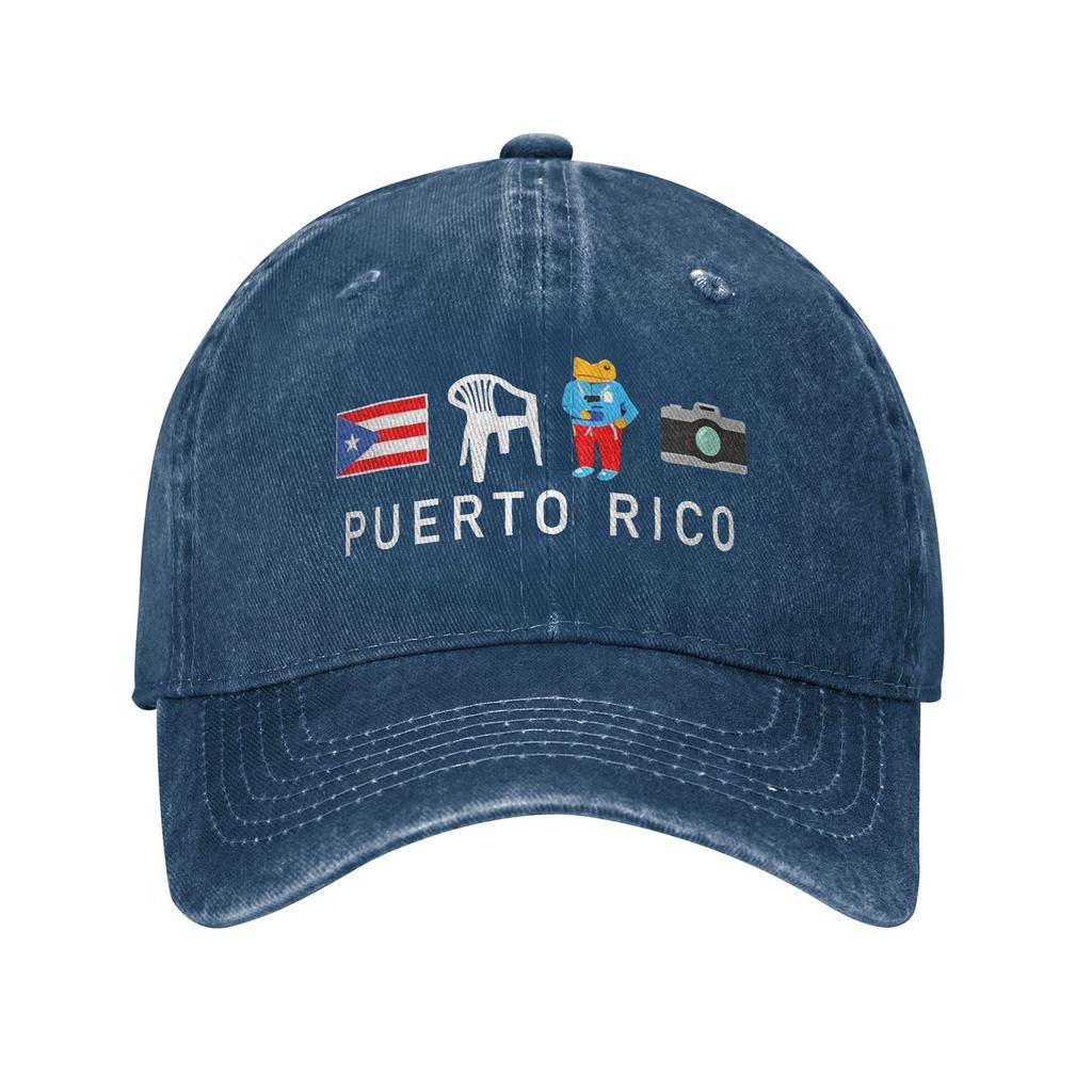 Vintage Puerto Rico Debi Frog Tirar Mas Fotos Baseball Cap Unisex Distressed Cotton Snapback Cap Funny Golf Adjustable Fit Hats