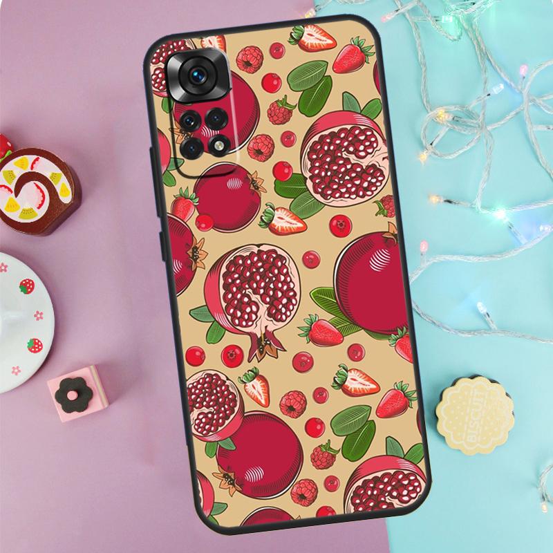 Tropical Pomegranate Pattern Case For Xiaomi Redmi Note 9 10 11 12 13 14 Pro 9S 10S 11S 12S Redmi 14C 10C 12C 13C Cover