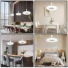3-Colors Led Electric Ceiling Fan Lamp with Remote Control E27 Base Converter 3-Speeds AC 85-265V Ceiling Fan with Light Bedroom