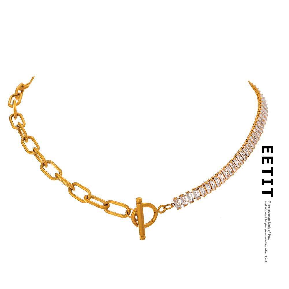 

Ожерелье-чокер Eetit из нержавеющей стали с кубическим цирконием для женщин