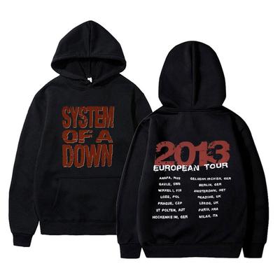 Limited Rock Band System of A Down European Tour 2013 Print Hoodie Male Fashion Sweatshirt Men Vintage Alternative Metal Hoodies