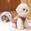 Plush Pet Coat Cartoon Bear Winter Dog Jacket Fashion Dog Costume  For Small Medium Dog