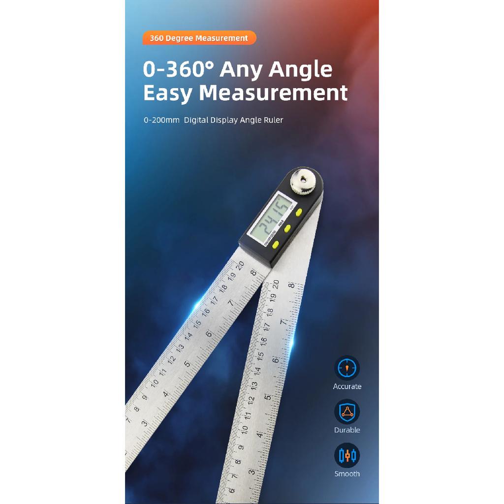Protractor Digital Goniometer Electronic Digital Angle Gauge Angle Finder Metal Angle Ruler Digital Angel Meter Carpentry Tools