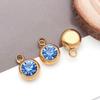 Twelve Color Birthstone Round Titanium Steel Pendant for DIY Jewelry