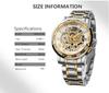 FORSINING Winner Retro Manual Skeleton Watch with Diamond Carving Flower Craft Roman Numerals Silver White Men
