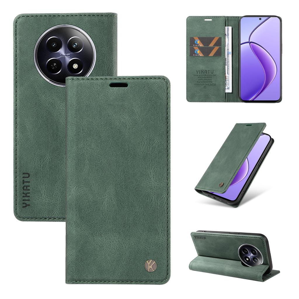 YIKATU YK-004 For Realme 12 5G Case Skin Touch Feeling PU Leather Stand Phone Cover