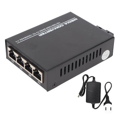 Ethernet Media Converter Tx1310nmRx1550nm 101001000M Single Fiber Singlemode DC5V1A Fiber To