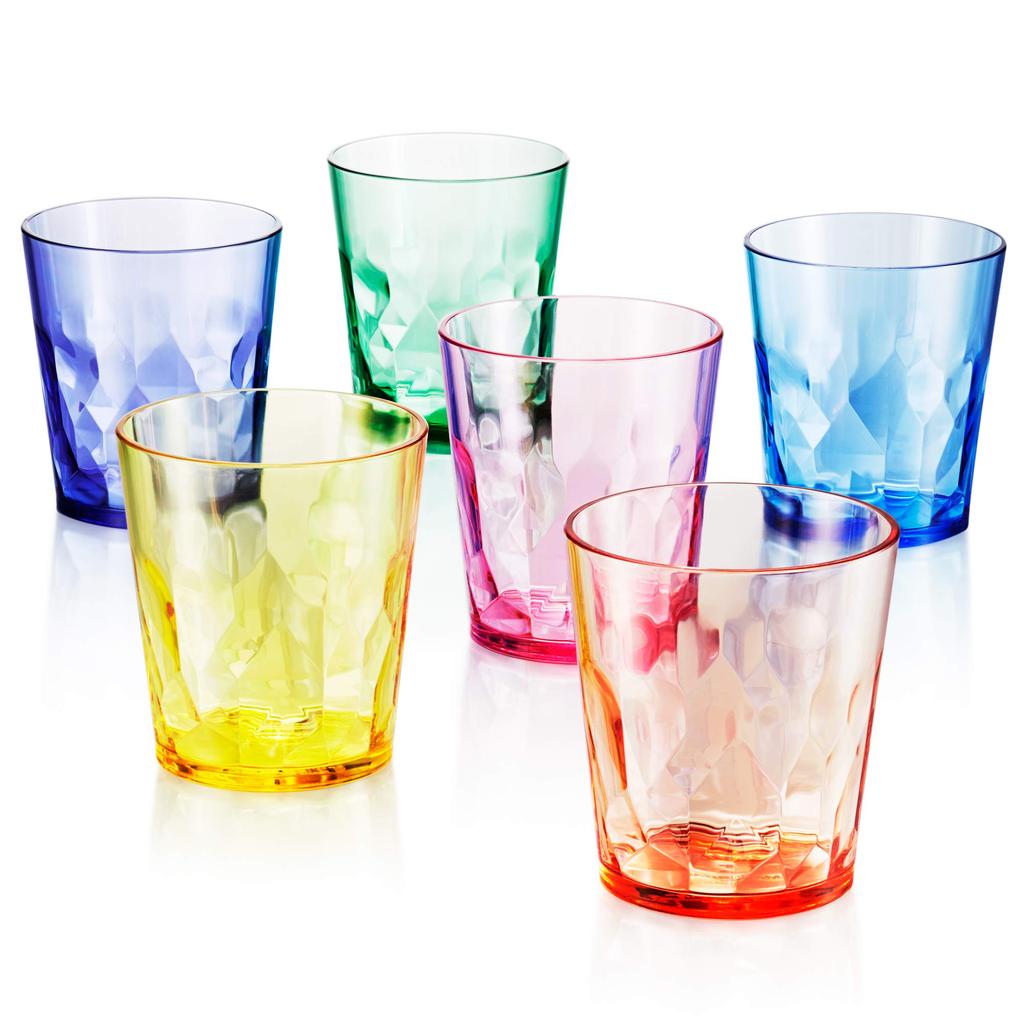 SCANDINOVIA In 400ml Unbreakable Cup Set of 6 Unbreakable Glass Plastic Glass High Grade Plastic Cup BPA Free Dishwasher and Dishwasher Safe