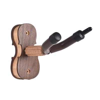 Soporte de pared para violín, Viola, colgador de gancho con soporte para arco, cojín de goma, Base de madera