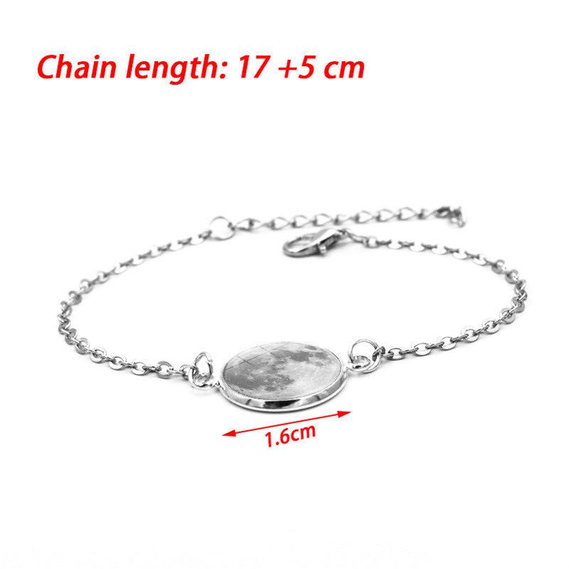 Glowing Solar Unique System Bracelet Fashionable Handcrafted Leather Moon Jewelry