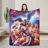 Super Soft Blanket Picnic Tekken Throw Blanket Flannel Bedspread For Couch Chair Aesthetic Sofa Bed Cover