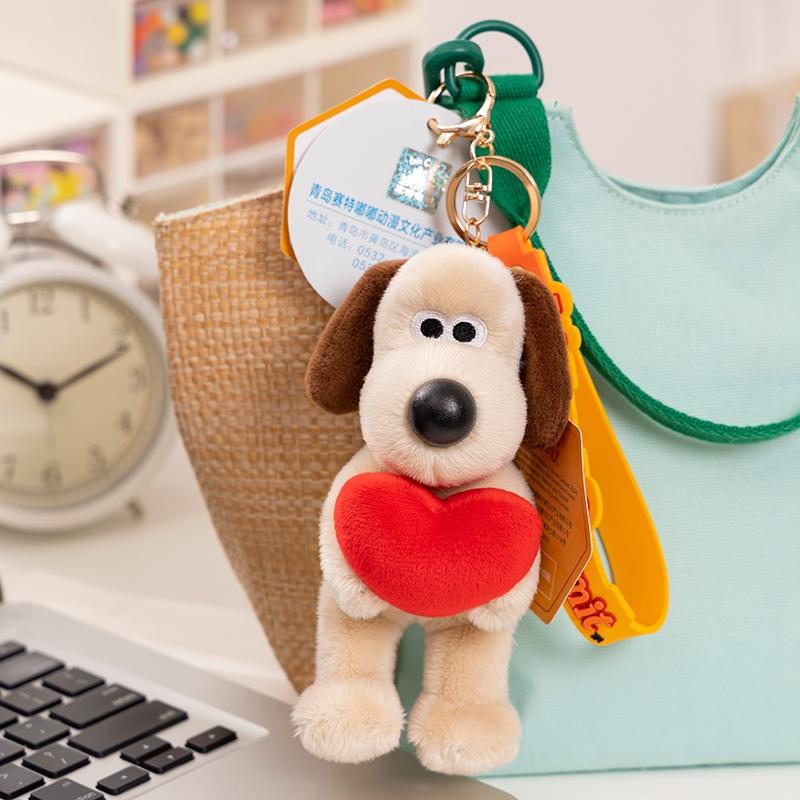 Wallace&Gromit Plush Toy Kawaii Gromit Wallace Toys Cartoon Dogs Bag Pendant Key Chain Anime Cute Puppy Stuffed Dolls
