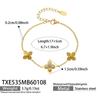 18K Gold Plated Stainless Steel Jewelry Set with Zirconia - Necklace, Bracelet, Earrings - European American Fashion Style.