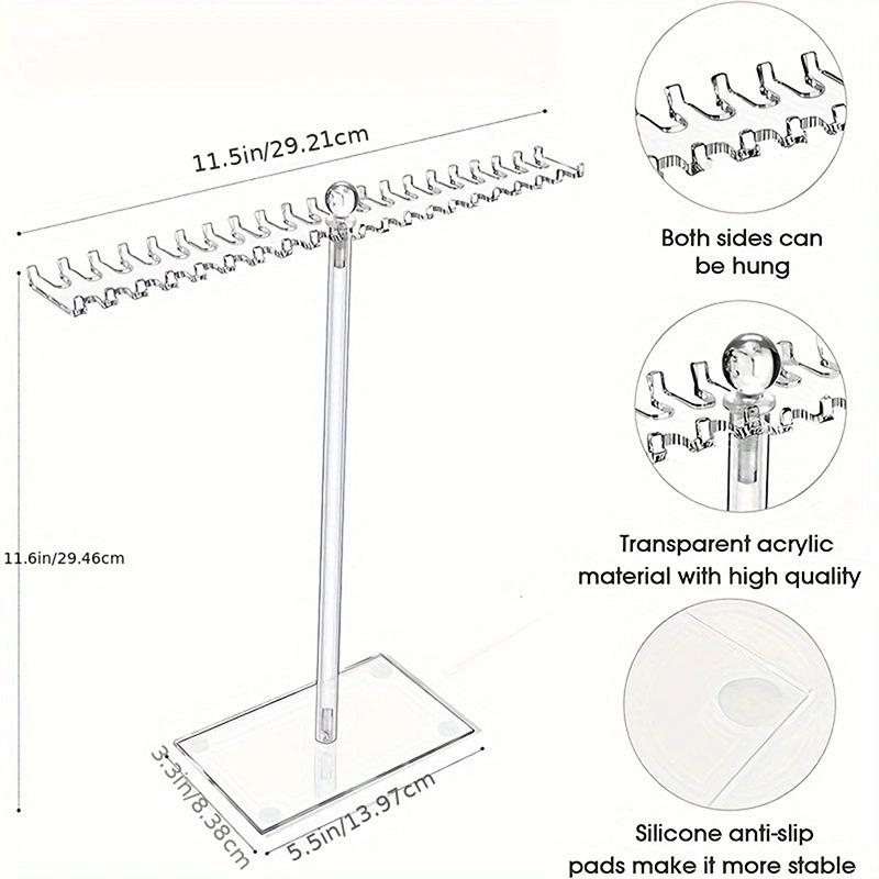Halskjede Displaystativ Klart Halskjede Oppbevaringsstativ Dame Armbånd Smykkestativ Skrivebord Multifunksjonelt Oppbevaringsstativ
