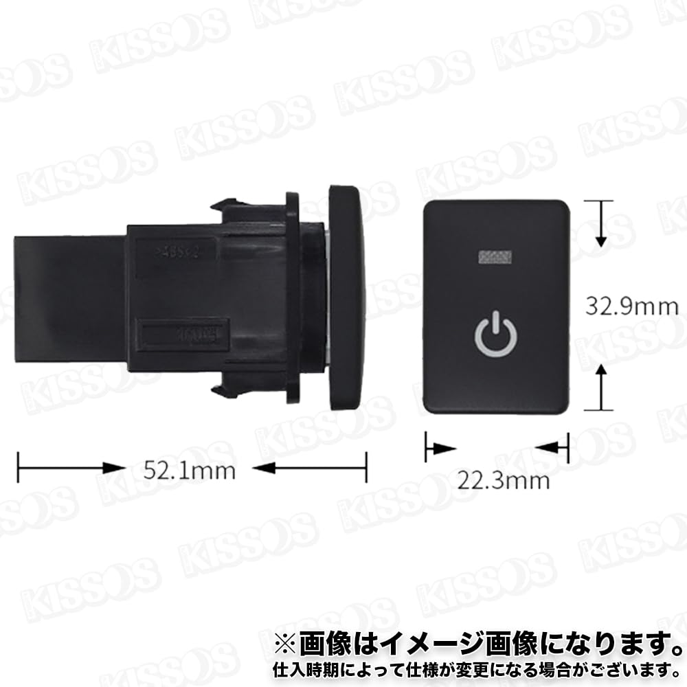 LED Position Push Switch Type Universal Compatible with Various Marks Fog ON/OFF A, (Back Mark)