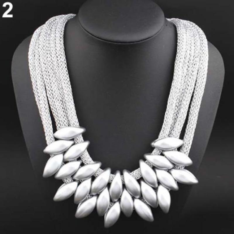 Gioielli con pendente a collare con collana girocollo etnica intrecciata retrò da donna