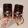 Smudge Coffee Lelle Siksniņa Piemērota Apple 15PRO Mobilā Tālruņa Vāciņam 14 Mīksts Silikons 13 Atlokāms Spogulis X Liels Logs