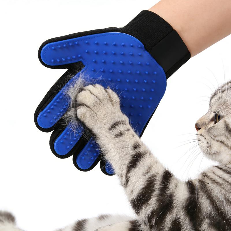 Cat Grooming Glove Rubber Pet Bath Brush Pet Grooming Gloves Protection Silicone Cat Comb Glove Massage Grooming Dogs Supplies