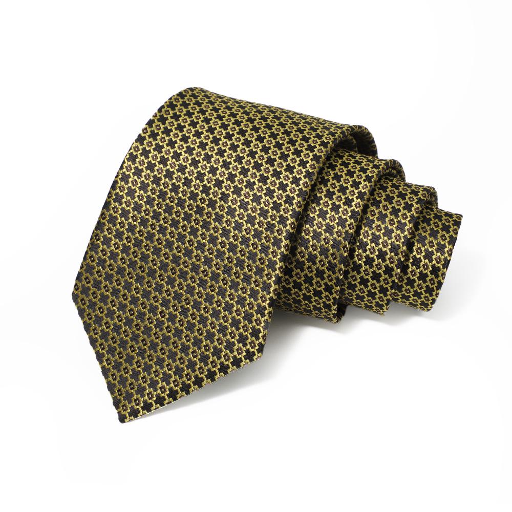 Corbata de Jacquard Rayada para Hombre, Atada a Mano, Poliéster, 8cm, Accesorio Formal de Negocios de Alta Gama