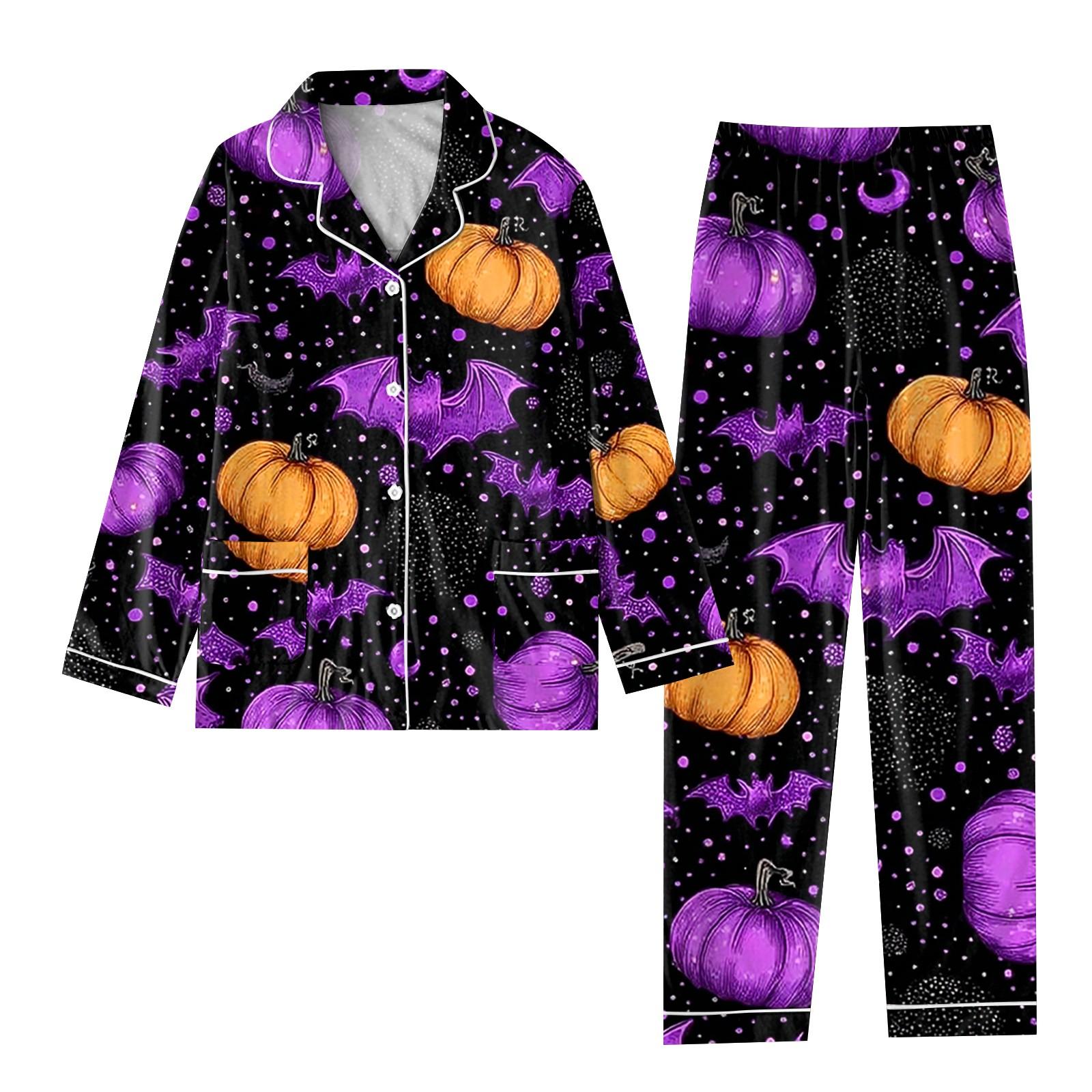 

Женский костюм из 2 предметов с принтом, топ на пуговицах с длинными рукавами, широкие брюки, комплект, пижамный домашний повседневный костюм XXXL золотой