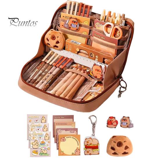 Pouzdro na tužky s více přihrádkami Velký otevírací systém na zip Úložný systém Taška na psací potřeby Školní potřeby