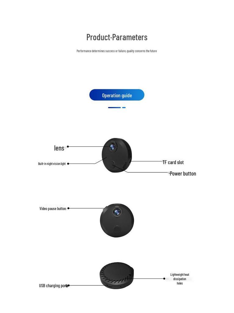 HDQ15 Wireless 1080P Camera with Infrared Night Vision for Home Security & Outdoor Sports