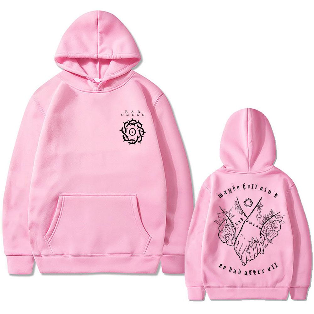 Bad Omens Band Maybe Hell Ain't So Bad Affer All Hoodie Men Women Gothic Rock Black Sweatshirt Men's Vintage Oversized Hoodies