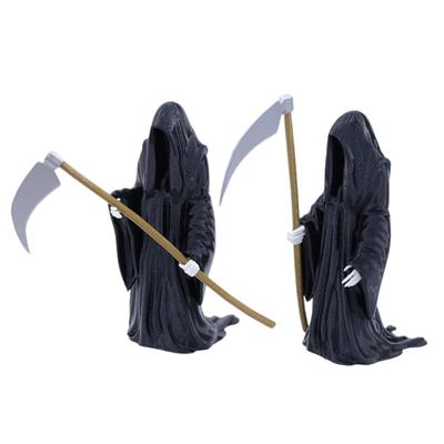 S.T.S.G. Grim Reaper Figurine, Ghost Ornament, Unique Decor, Spooky, Ghost, Interior Decor, Dark, Gift, Halloween (A + B Set)