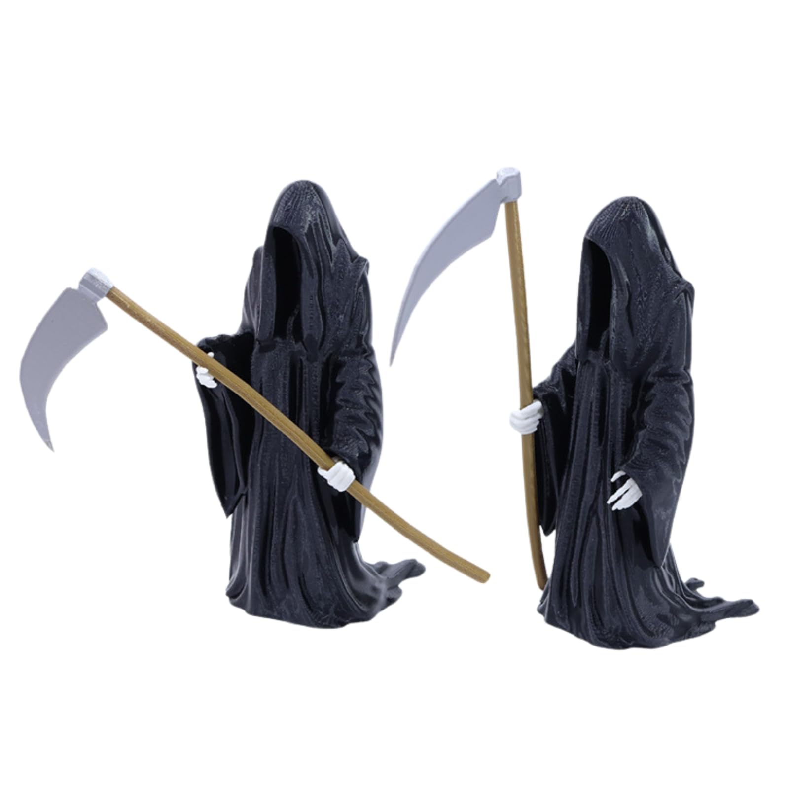 S.T.S.G. Grim Reaper Figurine, Ghost Ornament, Unique Decor, Spooky, Ghost, Interior Decor, Dark, Gift, Halloween (A + B Set)