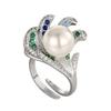 Jewelry Set Pearl Earrings Necklace Ring Australian White Silver Needle High-end Fashionable Women's Style