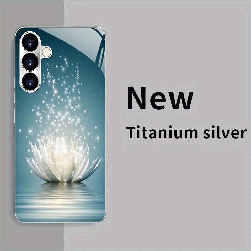Gilded water lily electroplated silver Phone Case for Samsung Galaxy S26 S25 S24 S23 S22 S20 FE Ultra Plus anti drop Cover