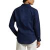 Polo Ralph Lauren Linen Solid Wide Collar Long Sleeve Shirt Classic Fit Men shirts Dark-Blue MNPOWOV16824374-410