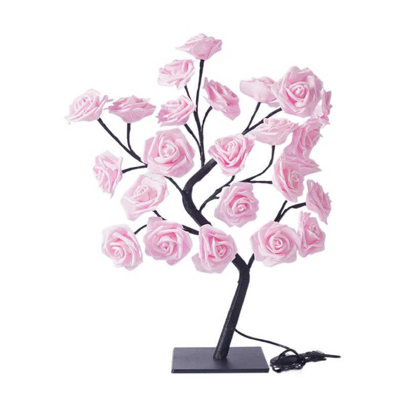 Cherry Blossom LED Rose Tree Light - Decorative Lighting for Christmas, Valentine's Day, and Festivals