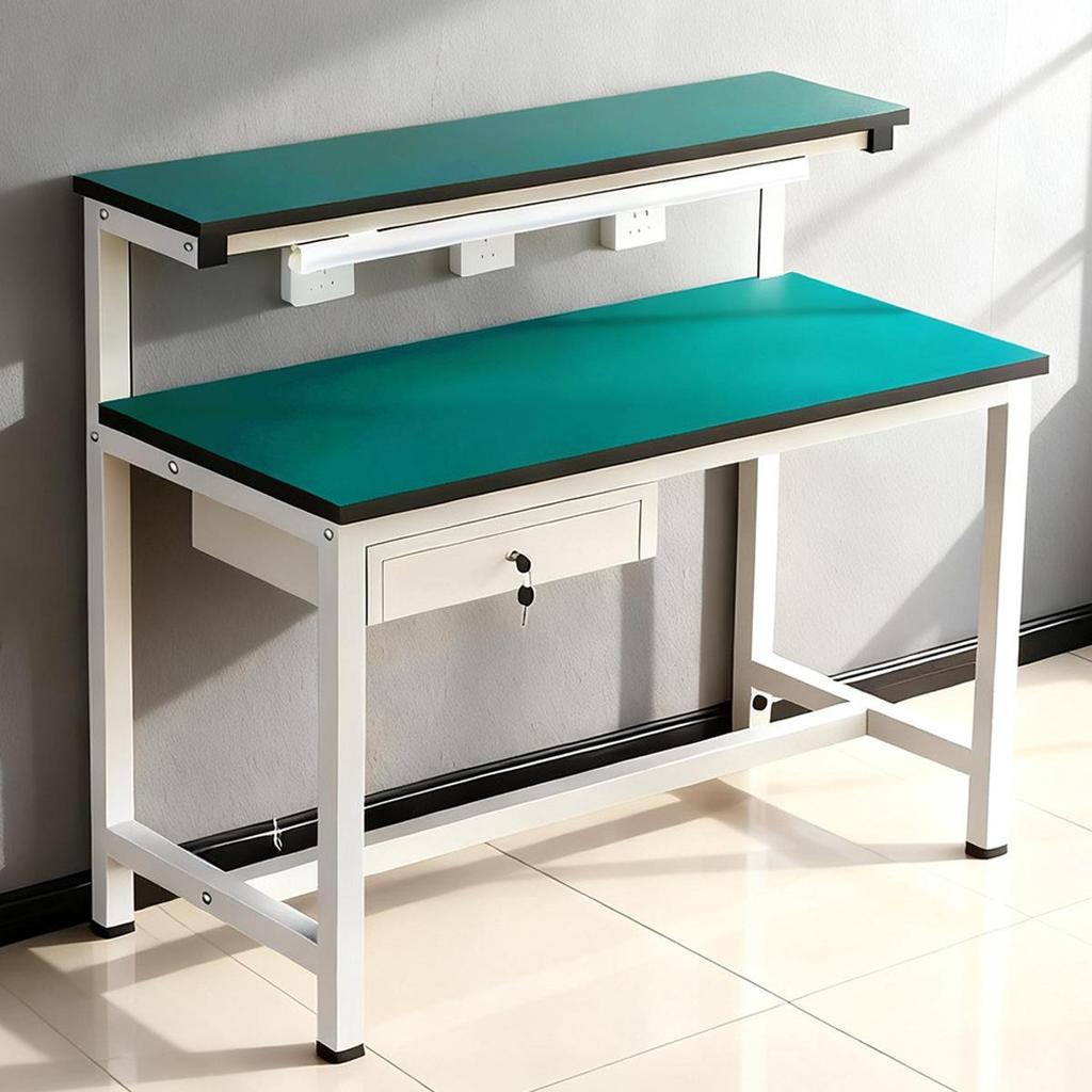 Anti-static Double-Layer Workbench with Light for Mobile Phone Repair and Inspection