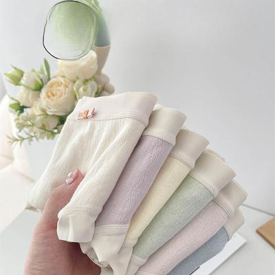 Pure Cotton Underwear Women's A-class Baby Cotton 5A Grade Antibacterial Soft Comfortable Plus Size Mid Waist Triangle Pants