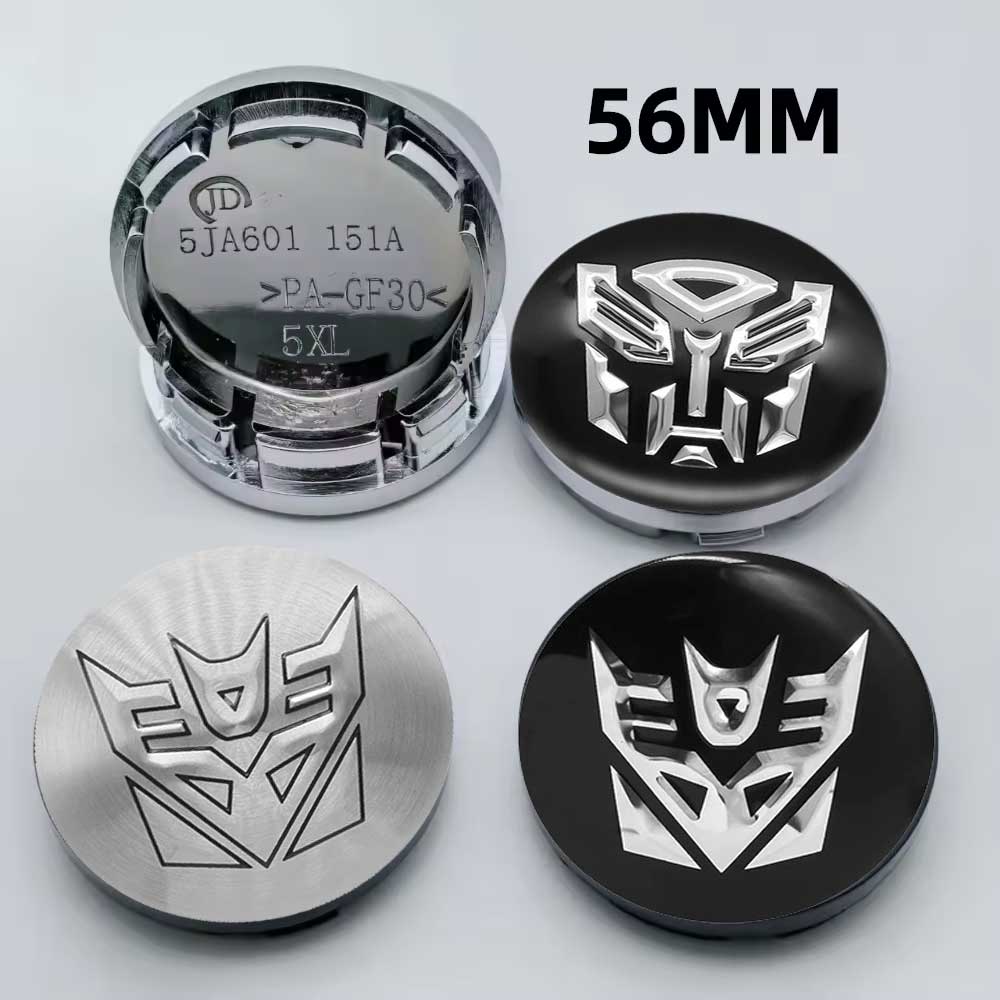 4pcs 56mm Autobot Badge Wheel Center Cap Hub Cover Car Styling Rims Dust Proof Hubcaps sticker For BMW FORD Chevrolet Honda