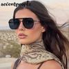 Vintage Steampunk Square Sunglasses Women  Luxury Brand Classic Gold Double Beam Sunglass Retro Driving Shades For Ladies