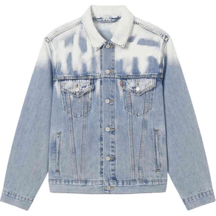 Levis SS25 Cool Series Front Double Button Closure Pocket Collar Denim Jacket Men jackets Light-Blue 003MH-0003