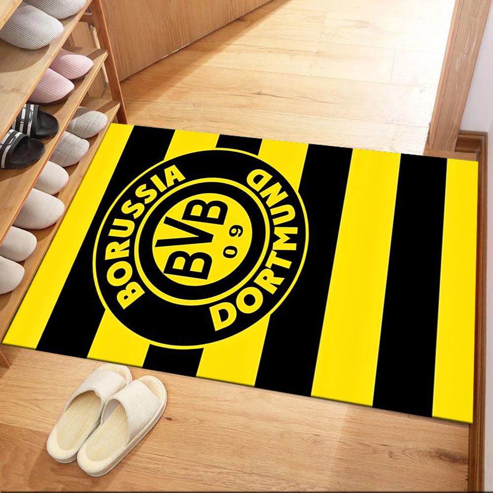 Borussia Dortmund Floor Mat Design For Living Rooms Kitchen Game Room Dining Room Antislip Rug Office Home Decor Birthdaychristmas Gift