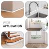 Peel and Stick Quarter Round Molding Self-adhesive Wall Corner Protection Baseboard Trim Flexible Waterproof Skirting Line