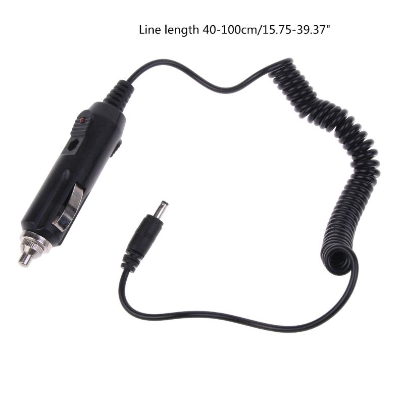 12V Car Cigarette-Lighter Plug Cable With DC5.5x2.1mm 4.0x1.7mm 3.5x1.35mm Male Connector Car Charger Extension Cable