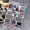 kfwhl7 Reflective Stickers for BMW Motorcycles - Helmet Decals with BMW Logo for G310GS/S1000RR/1200GS
